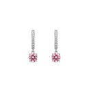 Brinco Flor Zircônias Rosé
