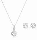 Conjunto Ponto de Luz Colar e Brincos Prata 925