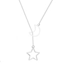 Colar Gravata Estrela e Lua