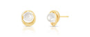 Brinco Pérola Shell 8 mm Banhado a Ouro