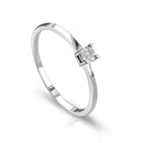 Anel Solitário Zircônia Cristal Prata 925